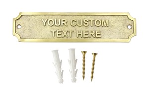 Custom Engraved Solid Brass Plaque Personalized Metal <b>Name</b> <b>Plate</b> Door Sign House Address Sign Vintage Antique Bronze Finish D2 - Product Image 1