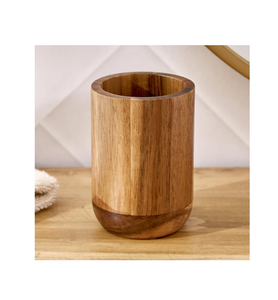 Soporte de pared de madera para cepillos de dientes con 7 ranuras, organizador de baño, la mejor calidad al por mayor - Product Image 4