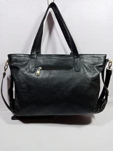 Unisex Tote <b>Handbag</b> Genuine Leather Purse Three Open Straps Spacious Interior for Shopping Travel Work Waterproof - Product Image 1