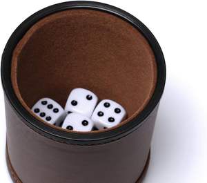 Gobelets à dés en cuir faits à la main personnalisés pour les jeux de hasard, logo personnalisé - Product Image 3