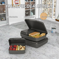 Boîte à lunch bento pour enfants Mepal Little Dutch, 1 compartiment, fermeture à clip, sans BPA, passe au lave-vaisselle, 750 ml, Little Farm, plastique
