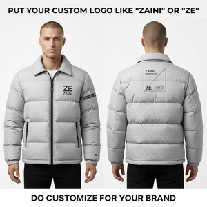 Chaqueta Acolchada Casual de Invierno para Hombre ZAINI ZE-011, Premium, 220 GSM, Poliéster, Verde Oscuro Camuflaje, Cuello Alto - Product Image 1