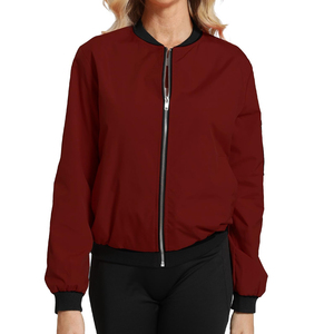 Blouson bomber pour femme en toile respirante imprimée, manches longues, fermeture éclair, logo personnalisé, personnalisable, séchage rapide - Product Image 1