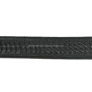 Ceinture en cuir pleine fleur personnalisée, style western, avec motif de panier ondulé, design artisanal, ceinture en cuir avec boucle à ardillon simple en laiton - Product Image 6