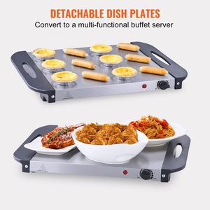Scaldabagno elettrico a Buffet in argento 14 \ "X 14 \" Set di scaldabagno portatile in acciaio inossidabile - Product Image 5