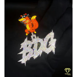 Custom " BDG " Hip Hop Pendant With Moissanite Diamond Iced Out Streetwear Necklace Jewelry - Product Image 2