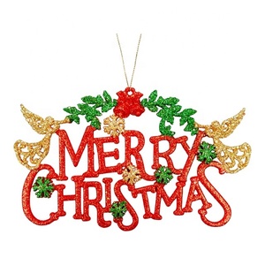 Décoration de Noël et du Nouvel An, rouge, or, vert, champagne doré, champagne argenté, sable doré, argent acrylique, ornement joyeux Noël - Product Image 1