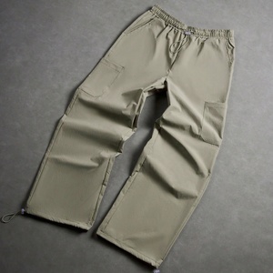 Personalizado French Terry Heavyweight pantalones de chándal de algodón gris suelto Jogger Pantalones negro cordón elástico cintura holgada pantalones de chándal hombres - Product Image 2