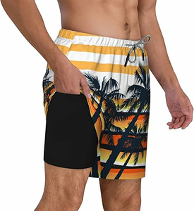 Breathable 2026 OEM Branded Cool Swimming Shorts Summer Casual Sublimation Pockets Elastic Waist Custom Logo Quick Dry - Product Image 2