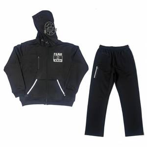 Conjunto de Sudadera y Pantalones Anchos Personalizados de Alto Gramaje, Transpirables, con Capucha Doble y Máscara de Esquí, Estilo Urbano Holgado y Reflectante - Product Image 1