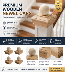 Capuchon de poteau en bois d'érable massif, résistant aux intempéries, écologique, durable et sûr, garantie 1 an, pour extérieur, clôture de ferme, terrasse, boîte aux lettres, escalier - Product Image 6