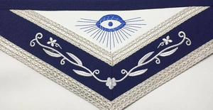 Delantal Masónico Past Master Blue Lodge con Bordado de Hilo de Seda, Regalia Masónica, Fabricante Mayorista de Artículos Personalizados de Primera Calidad - Product Image 5