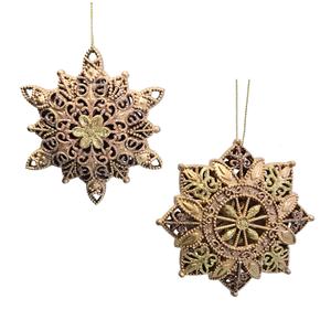 Conjunto de decoración navideña clásica Adorno de filigrana de plástico de nuevo diseño para suministros navideños - Product Image 1