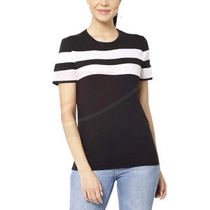 Women Plain Cotton T Shirt Regular Fit Breathable Soft Fabric Casual Summer Daily Wear Basic Minimal Style Fashion Look - Product Image 1