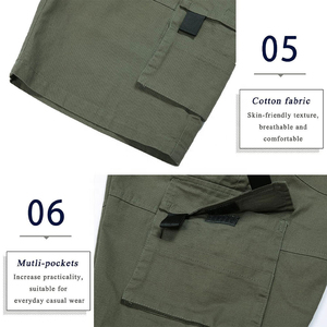 Pantalones Cortos Cargo para Hombre, de Lona Sólida Transpirable, Directo de Fábrica, con Bolsillos Laterales, Cintura Elástica, Personalizados, 100% Algodón, Casuales, de Verano - Product Image 6