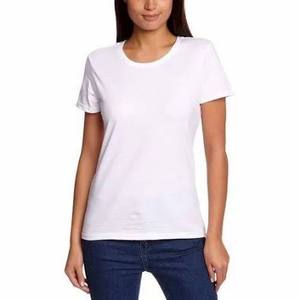 Camiseta de Verano para Mujer, Cuello Redondo, Manga Corta, Corte Regular, 240g, Algodón Tejido, Estilo Casual - Product Image 1
