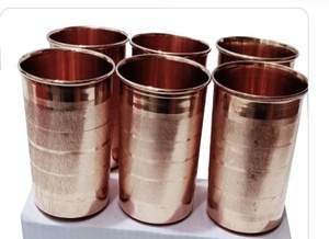 Verres à boire en cuivre pur, durables et réutilisables, gobelets en métal pour eau, jus, cocktails, utilisation en cuisine et salle à manger - Product Image 3