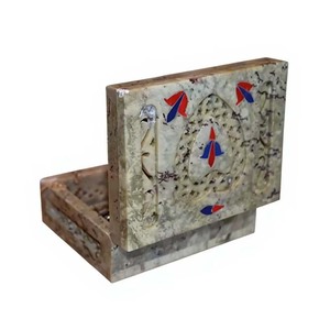 Boîte d'incrustation de stéatite d'art de fleur de coquille de mer de conception florale propre et fine avec l'utilisation matérielle de nacre pour le cadeau de boîte à bijoux - Product Image 4