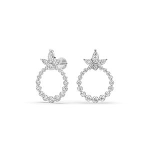 Pendientes de Diamantes de Laboratorio de 0.88Ct con Formas Múltiples (Marquise y Redondas) en Oro de 10K y 14K, Ligeros, Exclusivos, Inventario de Boutique - Product Image 4