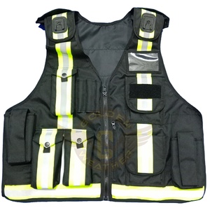 Chaleco DE SEGURIDAD táctico con logotipo personalizado OEM, diseño reflectante de alta visibilidad con cremallera frontal y precio de malla - Product Image 1