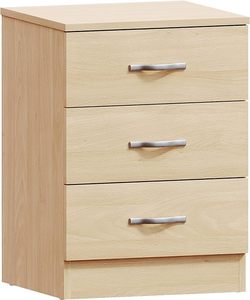 Table de chevet moderne et simple avec 2 tiroirs en bois, lampe de chevet pour chambre à coucher - Product Image 3