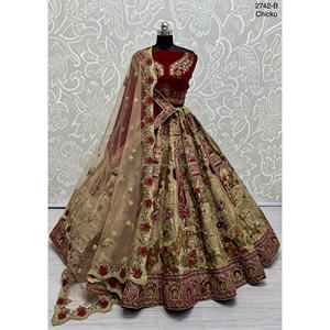 Nupcial Indio Desgaste Terciopelo Colecciones Para Novia Con Zarkhan Trabajo Por Fabzone - Product Image 6