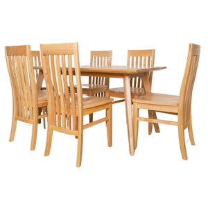 Table à manger rectangulaire moderne en bois AMITY, 4 chaises, pliable, imperméable, garantie 10 ans, hôtel, vie durable - Product Image 1