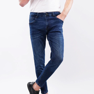 Pantalones Vaqueros de Mezclilla Lavada para Hombre, Último Estilo, Personalizados, Transpirables, Ajustados, a la Moda - Product Image 1