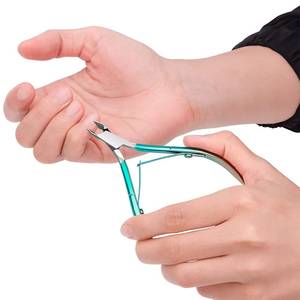 Coupe-ongles en acier inoxydable, lames courbées et aiguisées, ouverture de mâchoire large de 10,0 mm, forme plate/ronde, utilisation au doigt, durable, nouveau, portable - Product Image 6