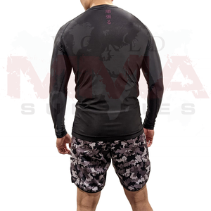 เสื้อรัดรูปแขนยาวสำหรับผู้ชายผ้า UV UPF 50 + เสื้อโต้คลื่น & MMA BJJ rashguard ตามสั่ง - Product Image 4