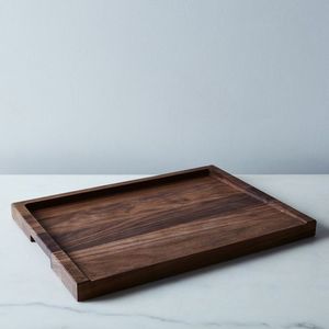 Durable wooden rectangular serving tray multipurpose <b>kitchen</b> accessory perfect <b>for</b> serving food drinks snacks and home <b>decor</b> - Product Image 1