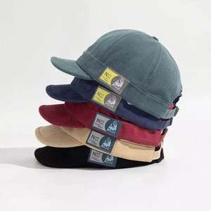 Gorra de béisbol de ala corta de color liso estilo coreano con protección solar para hombre, venta al por mayor, novedad - Product Image 1