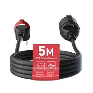 Cabo de carregador USB tipo A para impressora, cabo de extensão tipo 3M 5M, novo design europeu, para plug