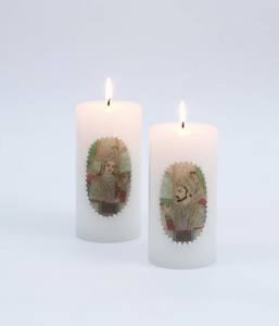 Bougie Pilier Religieuse en Cire de Soja, Lot de 2 – Artisanale, Écologique, Décoration Spirituelle pour la Maison, Fêtes, Pâques, Noël, Halloween, Festive - Product Image 3