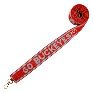 CRYSTAL CRAFT Go Buckeyes Estilo indio Cuentas de vidrio Color personalizado Correa para monedero Logotipo personalizado Correas para bolsos Accesorios - Product Image 1