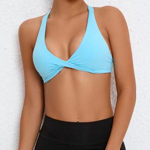 Soutien-gorge de sport sans couture personnalisé pour femme, séchage rapide, léger, dos halter, pour la course, le fitness et la gym – Vente en gros - Product Image 2