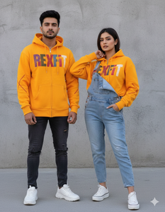 เสื้อฮู้ดดี้เฟรนช์เทอร์รี่เนื้อหนา 100% ผ้าฝ้ายฟลีซ สตรีทแวร์ สกรีนโลโก้ตามสั่ง ทรงไหล่ตก ยูนิเซ็กซ์ ซิปหน้า - Product Image 5