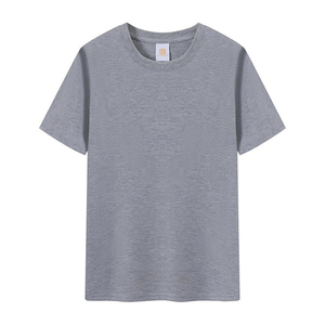 T-shirts vierges en coton et polyester 180g, manches courtes, haute qualité, personnalisables avec logo en impression en relief pour hommes – Vente en gros - Product Image 2