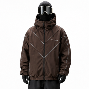 Veste de ski imperméable pour homme 2024, coupe-vent thermique à capuche, pour snowboard, sports de montagne et activités de plein air - Product Image 1