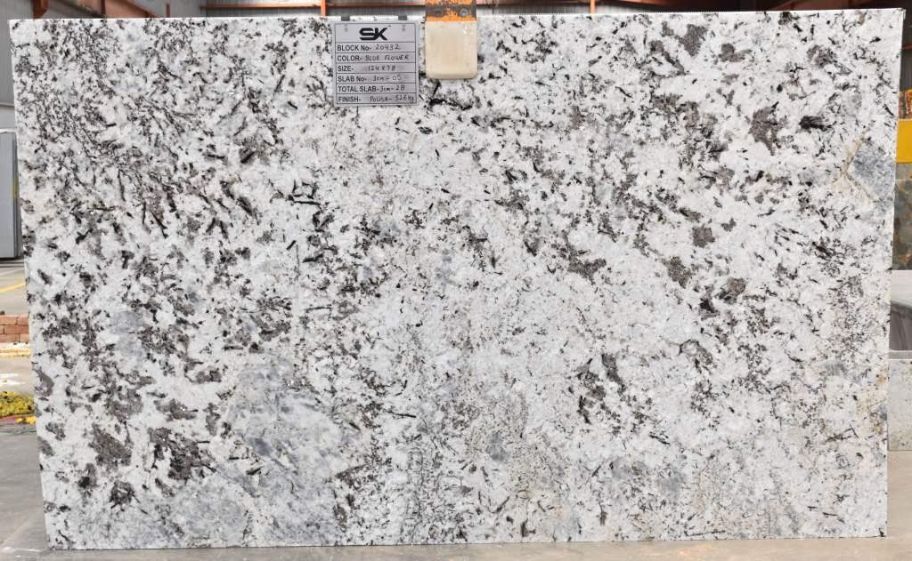 Granite exotique régulier Fleur Bleue
