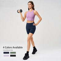 Shorts de yoga taille haute pour femme avec poches latérales, effet push-up, contrôle du ventre, extensibles, pour le fitness et le cyclisme