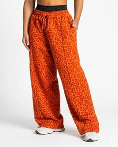 Pantalon de jogging ample taille haute pour femme, imprimé léopard violet, style streetwear décontracté - Product Image 2