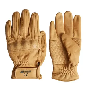 Custom Full-Finger Leather Windproof Breathable Quick Dry <b>Touch</b> <b>Screen</b> Motorcycle Racing <b>Gloves</b> Adults Non-Slip Wear-Resisting - Product Image 5