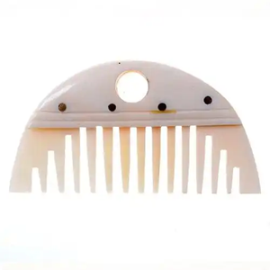 100% Natural Round Polished Bone <b>Hair</b> Comb Made of Buffalo Bone by FAIZA CRAFT - Product Image 4