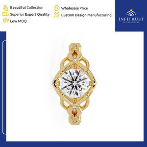 Anillos de Diamantes Solitarios de Plata de Ley 925 Hechos a Mano con Calidad Superior y Claridad VVS, con Baño de Oro, Gran Venta - Product Image 3