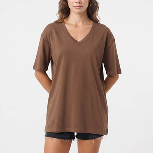 Fashionable 100%Cotton Oversize <b>T</b>-<b>shirt</b> High Quality Oversized <b>t</b> <b>Shirt</b> for Women OEM ODM service quick dry - Product Image 2
