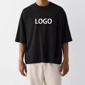 Camiseta de Algodón Personalizada OEM, Camiseta Holgada con Hombros Caídos, Camiseta de Gimnasio, Camiseta de Entrenamiento para Hombre, Pedido al por Mayor - Product Image 2