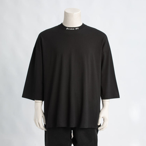 เสื้อยืดทรงใหญ่โอเวอร์ไซส์สำหรับผู้ชายและผู้หญิง |   เสื้อครอปทรงหลวมไหล่ตก ผ้าฝ้าย 100% ลายพิมพ์ตัวอักษร แห้งเร็ว สวมใส่สบาย - Product Image 1
