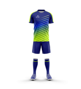 Diseño de Camiseta de Fútbol Fluorescente Verde Personalizada, Camisetas de Fútbol Sublimadas de Secado Rápido, Conjunto de Uniforme para Club o Equipo de Fútbol - Product Image 1