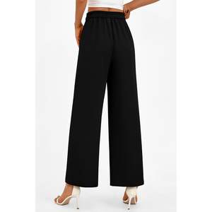 Pantalon Palazzo Élégant et Respirant Taille Haute pour Femme – Idéal Bureau et Tenues Décontractées - Product Image 2